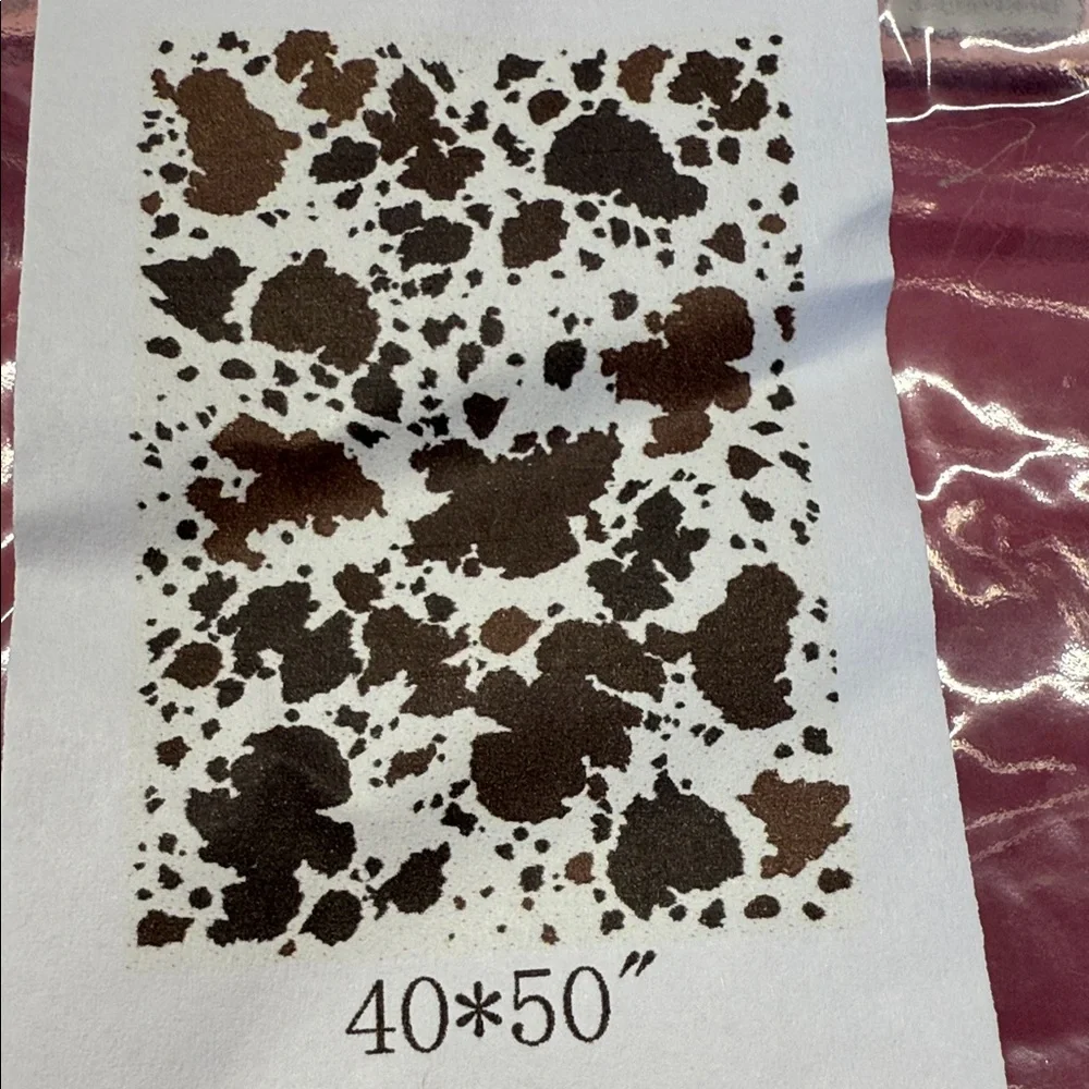 NEW Cow Print Home Bedding Kids Throw 40in x 50in Lightweight Soft Blanket